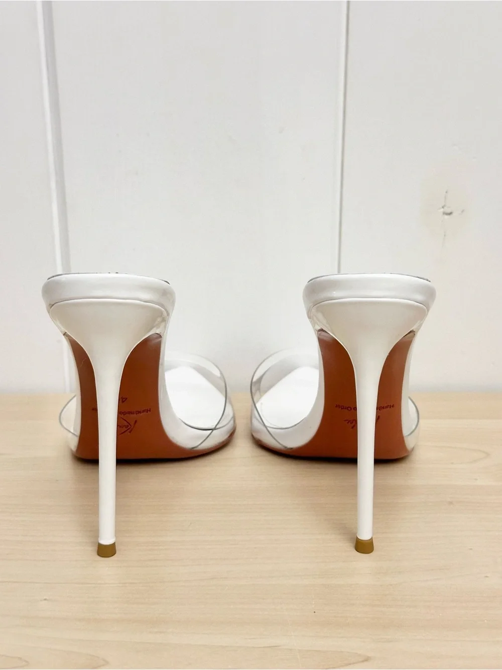 Kandee White Patent High Gloss PVC Mules Size 40